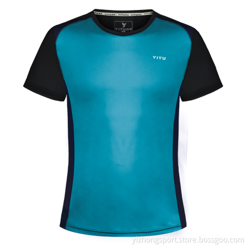 Moisture Wicking Dry Fit T-shirt Kontraktsfärg